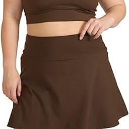 Skorts for Women | Tennis Skirt for Women Sports | Flared Skort with Side Pockets| High Waist Skort for Workout, Running, Cycling | 4 Way Stretchable Spandex Skort-image-62