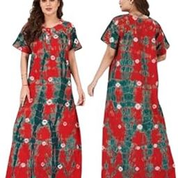Maa Fabric Red Batik Nighty – Easy Wear with Ethnic Inspired Prints-image-23