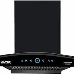 Ventair 60 cm 1200 m3/hr Autoclean Kitchen Chimney (Auto Queen, Motion Sensor, Made in India, 11° Filterless with Metallic Oil Collector, Black, Curve Glass)-image-103