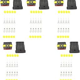 HEAVENGLOW Trade 5 Kit Waterproof Electrical Wire Cable 5 Pin Way Plug-image-10