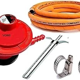 gas Regulator with 1.5 Meter Gas Pipe, 2 Clamps, & Lighter | Full Combo Pack-23