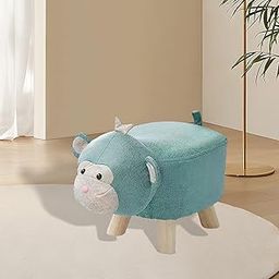 Animal Footstool Creative Cute Pouffe Chair for Playroom Entryway Waterproof Monkey| Wooden Stool | Shoe Rack Bench | Sitting Stool-image-41