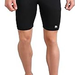 NEVER LOSE Men's Compression Sports Shorts Half Tights with Pocket-image-3