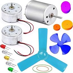 Electronic Spices DC Solar Motor Low current High torque Motor with Fan pulley Set (15 Item)-picture-31