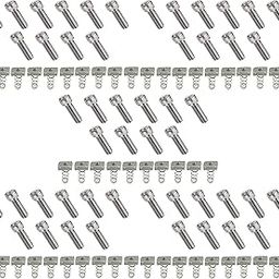 ASPA Solar Panel mounting M8 Allen Bolts 30mm & M8 Spring nut (Silver, 50)-16
