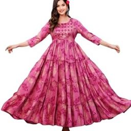 Timeless Rayon Floral Anarkali Gown with Exquisite Mirror Work Kurta-picture-28