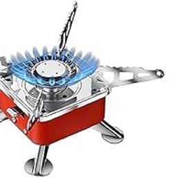 LEELICHI Gas Stove Picnic Camping Stove Folding Furnace Gas Stove Outdoor Cooking Gas Burners Backpacking Furnace Butane Camping Ultra (LightGas stove+1Gas Canister)-11
