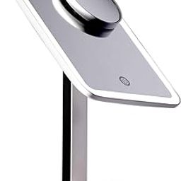 Fancii LED Makeup Vanity Mirror with 3 Light Setting and 15x Magnifying Mirror - Choose between Soft Warm, Natural Daylight, or Neutral White Lights - Dimmable Countertop Cosmetic Mirror - Aura-45