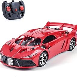 Amazon Brand - Jam & Honey Remote Control Car for Kids | High-Speed RC Car with Rechargeable Lithium Battery | Type-C Charging | LED Headlights | Red-13