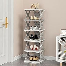 TAKE IT EASEE - 6 Layer Foldable Shoe Rack, Portable & Durable - Folding Shoe Rack, Space-Saving & Easy Assembly, Foldable Shoe Rack for Home, Shoe Rack for Home Plastic-21