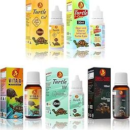 Sage Square Pet Care International Turtle Care Combo – iCare, Cal, VIT, Shell Care & Vita A | Supports Eye Health, Strong Shell & Nutrition | Complete Calcium & Vitamin Supplement (30ml) (Pack of 4)-image-12