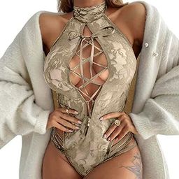 Lace Lingerie for Women, Bodysuit Sexy Babydoll Strap Boudoir Outfits Adult Underwear One Piece-picture-28