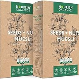 Nourish Organics Seeds and Nuts Muesli 300g each Pack of 2 | Healthy and Nutritious Breakfast Cereals with Whole Nuts | No Refined Sugar | Clean Label-image-24