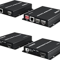 ETZIN 300M IP HDMI KVM Extender over Rj45 cat5e/6 HDMI Ethernet Video Extension Muitlpoint Cascade Extender support via Network Switch-12