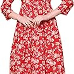 Women's Pure Cotton Jaipuri Printed Western Dress (JOPLJPR350-P_Red_P)-image-12