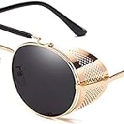 Retro Oval Sunglasses, Metal Frame, Classic Shades for Women and Men-picture-28