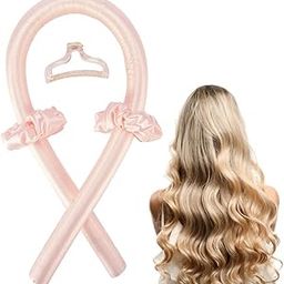 Kriviya Heatless Hair Curlers for Long Hair, Heatless Curling Rod Headband, No Heat Curlers Then You Can Sleep in Overnight, Heatless Curls Headband, Soft Foam Hair Rollers for Natural Hair (Pink)-48