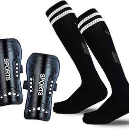 Mypre Shin Guards for Kids Youth Soccer Protective Gear Pad Cotton Sock Sleeve Football Board Equipment Fit 5-10 Years Old Boys Girls Teenager Child (Black)-image-75