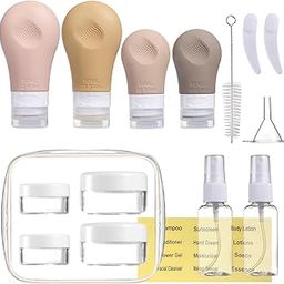 SRUY Travel Bottles Set, 16 Pieces, Leak Proof Silicone Containers for Toiletries, Shampoo, Lotion(Multi)-image-19