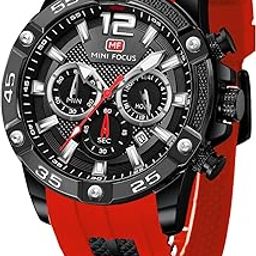 Men's Sports Watch (Multifunction,Waterproof,Luminous,Calendar) Silicon Strap Wrist Watch Fashion for Men …-image-42
