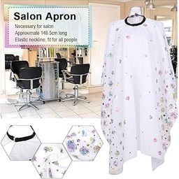 Ubersweet® Imported Salon Hairdressing Apron Hair Cutting Cape White Long Hair Cloth Flower Hair Styling Cape_148710-image-57