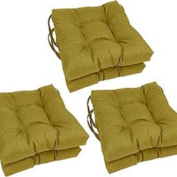 Blazing Needles 16-inch Solid Square Tufted Outdoor Chair Cushion, 16 x 16, Avocado 6 Count-image-6