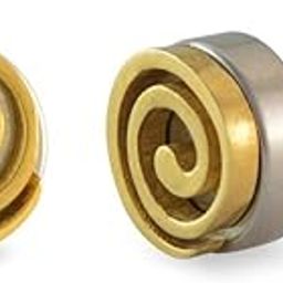 Biker Peace Multicolor Stainless Steel Rhodium Stud Pair Earring For Men Gift-image-92