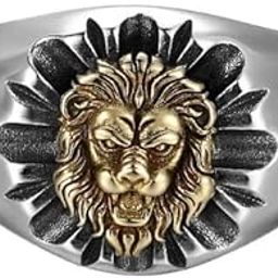 Silver Tiger Head Ring Adjustable Silver Men's Ring, Wild Tiger Ring-image-62