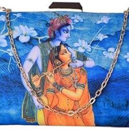 Printed Clutch bag for women With Detachable Chain Sling Strap-image-107