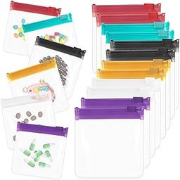 ZIBUYU® 12Pcs Medicine Pouch for Travel, Medicine Organizer Transparent Pouch EVA Medicine Pouches Storage Bags, Medicine Dispensing Bags Reuseable Food Grade Medicine Pouches for Pills, Tablets-28