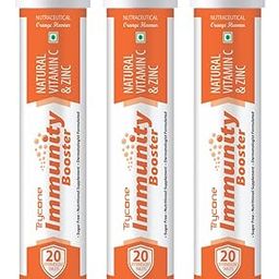 Trycone Immunity Booster For Adults With Natural Vitamin C From Amla Extract & Zinc – Antioxidant – Immunity Booster – Skin Care - 60 Effervescent Tablets – Orange Flavour-21
