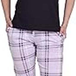 Women's Cotton Lounge Pants | Soft & Breathable Pajama Bottoms | Stylish Checked Print | Elastic Waist with Drawstring | Relaxed Fit for All-Day Comfort | Side Pockets | Ideal for Sleepwear-picture-44