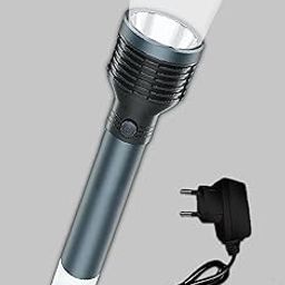 IDOLESHOP® High Range Torch Rechargeable Search Light LED Flashlight Aluminum Body Torch (50 Watt ‎Aluminum)-image-33