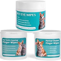 Dog Wipes Pet Grooming Wipes for Cleaning Teeth Eyes and Ears, Cat and Dog Teeth Wipes Pet Eye Wipes Pet Ear Cleaning Wipes 3 Pack 200 Wipes Dog Wipes for Removing Odor Dirt and Secretions-image-80