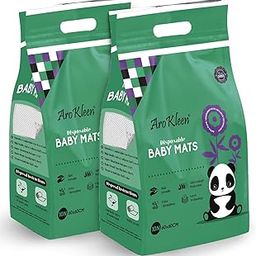AROKLEEN 20 Count 60 X 60 CM Baby Disposable Changing Mats|Underpads| Anti-Leakage |Waterproof Bed Protector Sheet |Urine Protector Underpad |Skin Friendly |Super Absorbent |Fluff Layer- Large Size-image-6