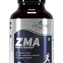End2End Nutrition ZMA Supplement for Men & Women with Tribulus, Vitamin B6 and Piperine | Testosterone Booster with Nighttime Sports Recovery & Muscle Gain - 60 Tablets-image-99