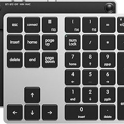 Kisnt Bluetooth Number Pad for Laptop, Wireless Rechargeable Numeric Keypad 34 Keys External Numpad Portable 10 Key USB Keypad for Apple Mac iMac MacBook Pro/Air, Windows PC-14