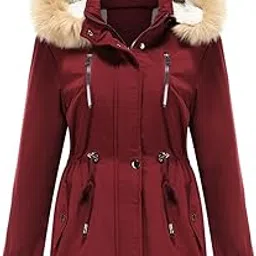 ftk Women's Thickened Coat | Long Loose Velvet Coat with Detachable Hood | Winter Solid Color Urban Style (MST36)-picture-19