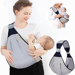 ISNLISH Baby -Adjustable Baby Sling for Newborn to Toddler Ergonomic Mesh Wraps Breathable & Lightweight for Months Baby Thick Shoulder Straps-image-29