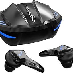 amazon basics True Wireless Gaming Mode in-Ear Earbuds, Up to 50ms Low Latency & Built-in Mic, 60H Playtime, IPX5 Sweat & Water Resistant, Touch Controls & Voice Control, Super Fast Charging (Black)-30