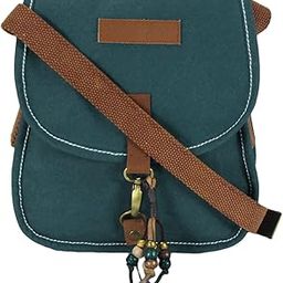 Canvas Purse for Women | Casual Crossbody Sling Bag with Adjustable Straps, Zipped Pocket & Lobster Hook Buckle Closure | Suitable for College & Travel (Blue)-image-12