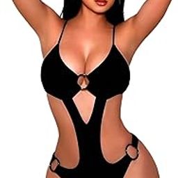 Women's Hollow Out One-Piece Swimsuit | Cutout Monokini with Adjustable Spaghetti Straps | High Waist Tummy Control Swimwear | Beachwear for Pool, Resort & Vacation-image-50