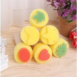 KRAFTMASTERS 6pcs Sponge Brushes Handle Paint Brushes Tools Children DIY Art Graffiti-image-57