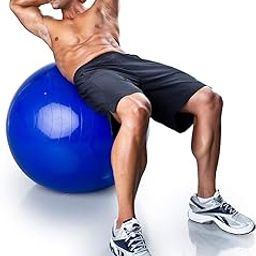 Wolblix Non-Slip Exercise Gym Ball with Quick Pump (55 cm)-image-2