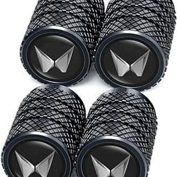 Greenworld Premium Black Metal Car Tyre Valve Cap Air Cap Car Tyre Valve Stem Cap Air Covers with Logo (New-Mahindra)-10