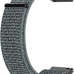 ACM Watch Strap Nylon Soft Loop 20mm compatible with Garmin Forerunner 245 Smartwatch Sports Band Grey-13