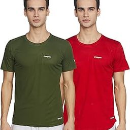 Charged Active-001 Camo Jacquard Round Neck Sports T-Shirt Red Size Medium And Charged Pulse-006 Checker Knitt Round Neck Sports T-Shirt Olive Size Medium-image-6