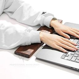 Professional Wood Craft ᵀᴹ Sheesham Keyboard Wooden Wrist Rest, Cushion Hand Wrist Rest Pad Palm Rest Wrist Support Pad for Computer,Laptop Comfortable for Typing Lover (17 * 3.15 inch)-12