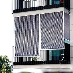 AANGAD Roll up Bamboo Curtain/Blinds for Window and Balcony-Indoor & Outdoor Use (6 feet x7 feet Light Grey)-picture-14