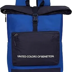 united colors of benetton Grand Slam 30L Roll-Top Backpack, Fits 14-inch Laptop, Secure Buckle Closure, for Travel & Gym, with 1-Year Warranty-picture-4